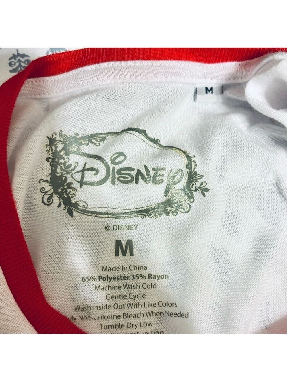 White and Red Minnie Mouse Disney Bow T-Shirt - Picture 7 of 7